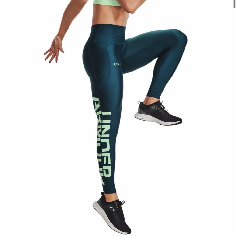 Under Armour Compression Heatgear Leggings Teal XS